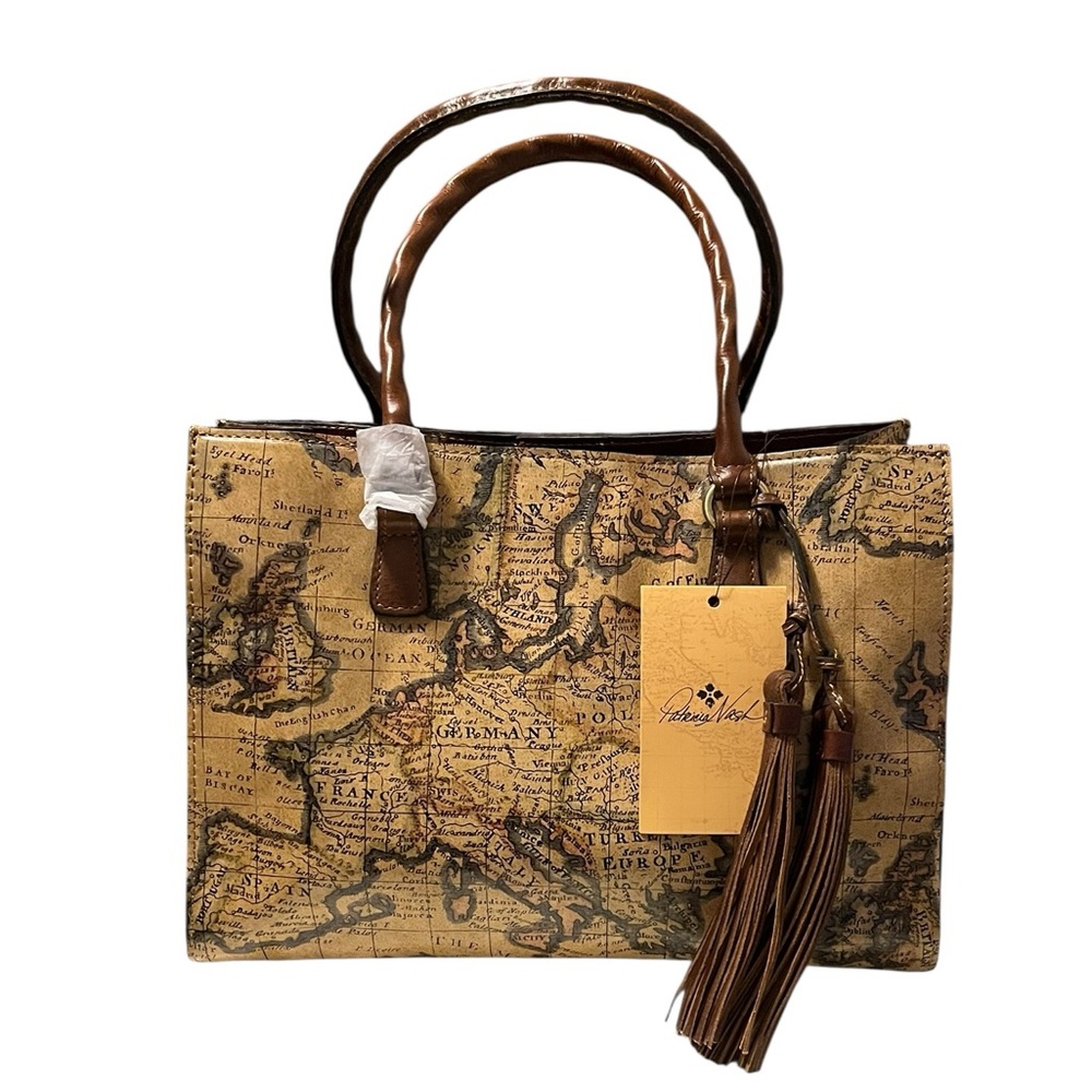 Patricia Nash Primrose European Map Tote